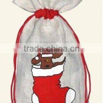 hot sale promotional jute christmas gift bag