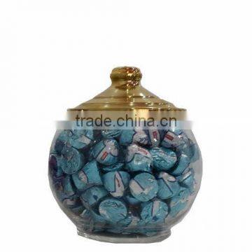 Glass Dragee Jar With Brass Cover, Candy Pot, Spice Jars SK1619 photo-2