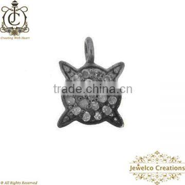 Shield Charm Pendant Jewelry,Designer Diamond Pave Charm Pendant,Handmade Pendant Jewelry,Vintage Charm Pendant Jewelry