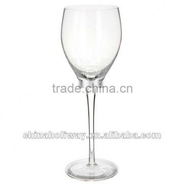 Crackle glass, clear water glass