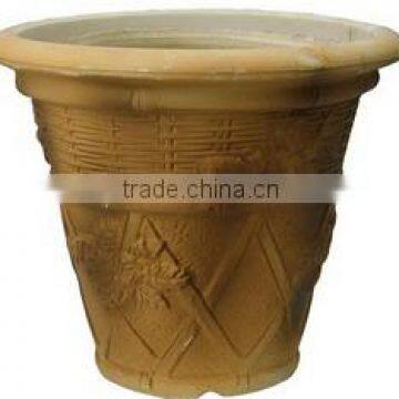 decorative balcony shallow ceramic terra cotta flower pots bulk