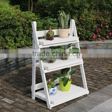 foldable garden wooden flower stand