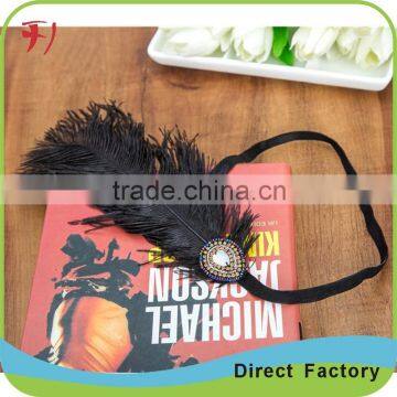 Newest Fashion Mesh Feather Headband/hair Comb/brooch photo-4