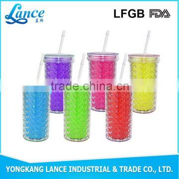 16oz Bpa Free Double Wall Insulated color changing plastic cup