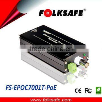 Folksafe single wireless/no wifi ethernet power over coax nice one transmitter IEEE802.3af PoE 10/100Mbps