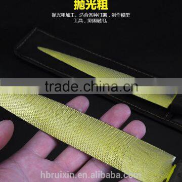 High-carbon steel Wood rasp files with gold color,plastic handles