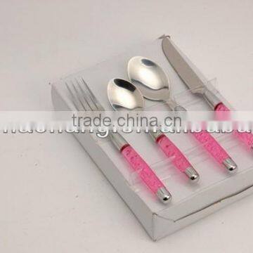 Hot sale!! top quality colorful plastic handle tableware set , China supplier alibaba express