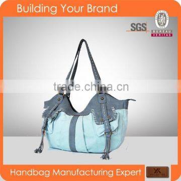 1509 HOT SELLING FASHION BLUE FEMALE DENIM BAGS HANDBAG JEANS SHOPPING BAG