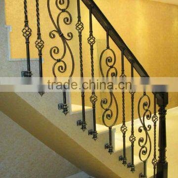 decorative wrought iron indoor stair handrials/staircase railing