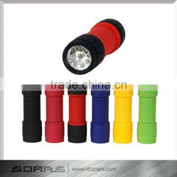 Promotional flashlight mini plastic 9 led flashlight colorful pocket gift