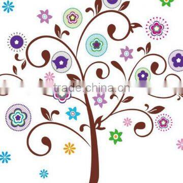 "Floral Tree" PVC Wall Stickers, Removable Wall Stickers 1/3