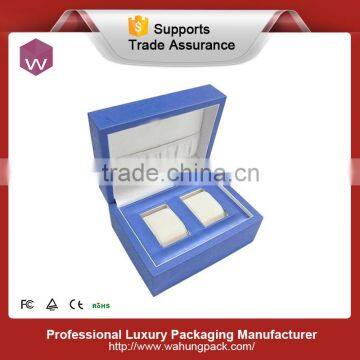 leather blue a pair of watch pillow box