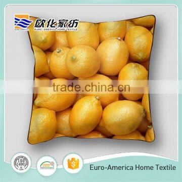 100% Cotton Latest Orange Fruit Shape Design Seat Seat Pillow Case Cushion