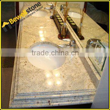 Transitional granite stone double sink bathroom vanity tops