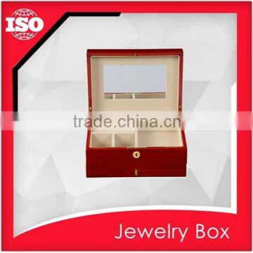 High-end MDF jewelry display box with drawer