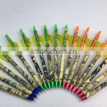 Hot sell creative colorful arrow ballpoint shape pen for kids