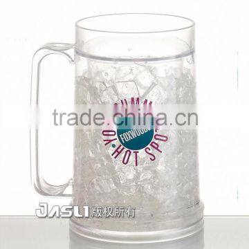 16oz fashionable promotion freezer beer frosty ice mug with gel from wal-mart audited factory