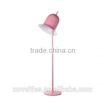 45 degrees angle standing lamp pink bell floor standing light