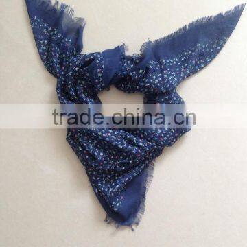 polyester woven scarf with flower print fashion in 2014