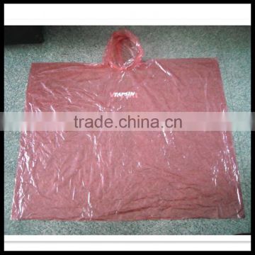 Disposable PE rain poncho