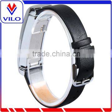 2016 Genuine leather replacement band for Fitbit Alta with metal frame
