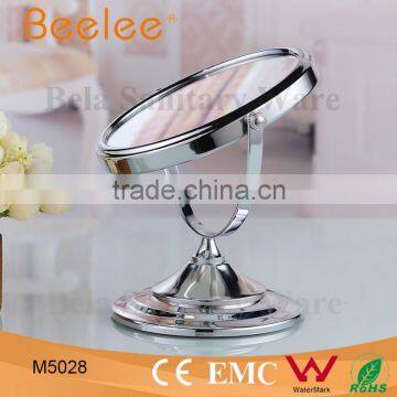 8 Inch Double Side Bathroom Mirror Round Brass Makeup Mirror photo-2