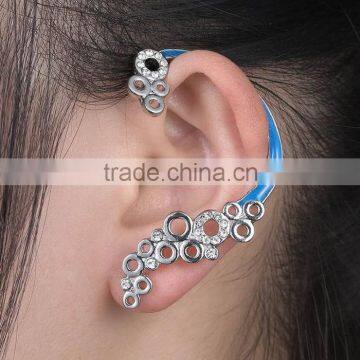 Cheap Wholesale Earring Latest Design Diamond Hollow Alloy Charm Ear Cuff photo-5