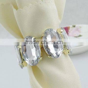 Best Selling Table Decoration & Accessories Type Acrylic Stones Crystal Wedding Napkin Ring photo-3