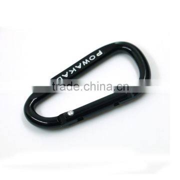 Aluminum carabiner hook with logo