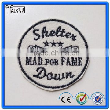 Fashion design hand 3D logo embroidery patch/Sport team iron-on clothes logo embroidery patch/Woven letter logo embroidery patch