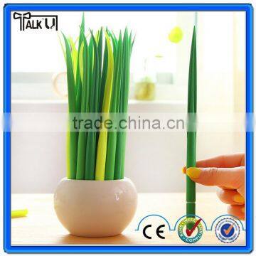 Newest design silicone pen, high quality plastic grass ball pen,silicone leaf advertising ball pen