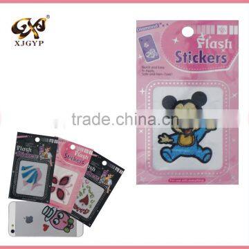 lovely vinyl stickers decorative flash sticker cartoon sticker for kids