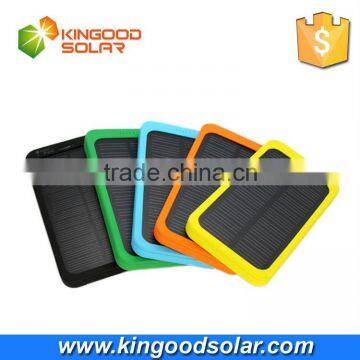 Pocket style 5v 1a single usb universal colorful 5000mah solar mobile charger circuit for phones
