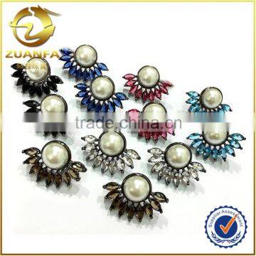 wholesale lovely women stud earrings Brazil pearl jewellery designs                        
                                                                                Supplier's Choice