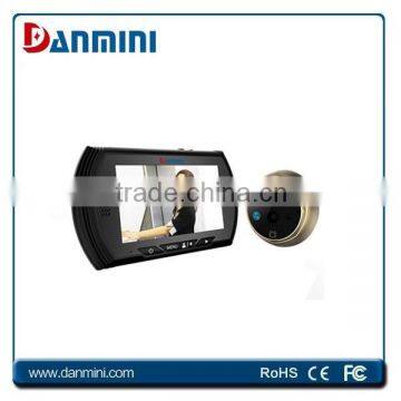 Motion Detect, Take Picture, Record Function and Chargable Li-Battery 4.3inch Video Door Viewer Peephole Doorbell photo-3