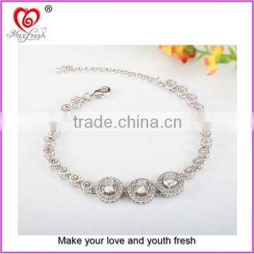 latest design bracelet custom fashion metal bracelet zircon bracelet manufacturer