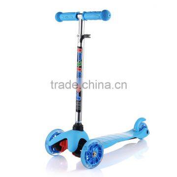 Best price mini China cheap kids scooter with PU flashing wheel