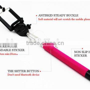 2016 Novelty Design Self Handheld Stick Monopod,Wired Audio Cable Take Pole photo-4