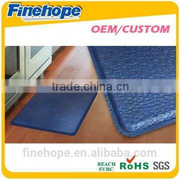 Blue Kitchen Mat PU Polyurethane Foam Waterproof Washable Anti Fatigue Slip Kitchen Mat OEM Customize Manufacturer