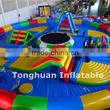 2016 giant inflatable water park toys, inflatable water obstacle games