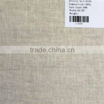 6*6 single nature pure linen fabric