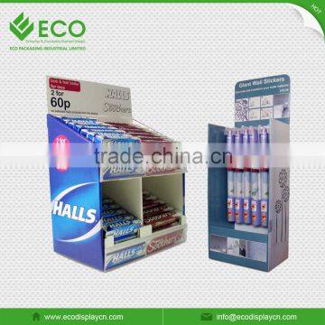 Supermarket Retail Countertop Chewing Gum Corrugated Merchandise Display Shelves