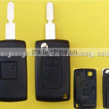 Peugeot 406 2 Button Remote Flip Key Fob Case Blank