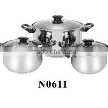 6pcs stainless steel cookware set