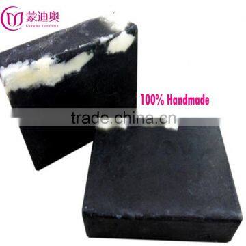 Mendior Natural bamboo charcoal handmade soap blackhead remove goat milk soap gift OEM custom brand