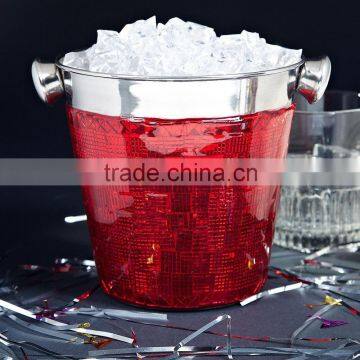 China Factory Iluminated Plastic Led Fashion Bottle Ice Bucket