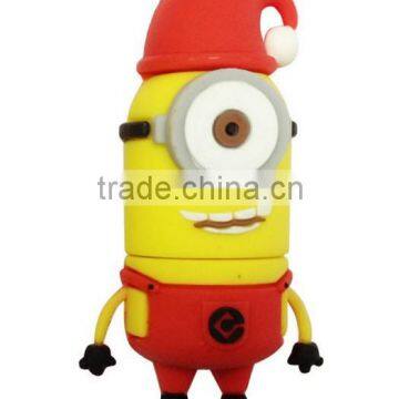 HOT! 100% eco-friendly pvc material cartoon custom usb flash