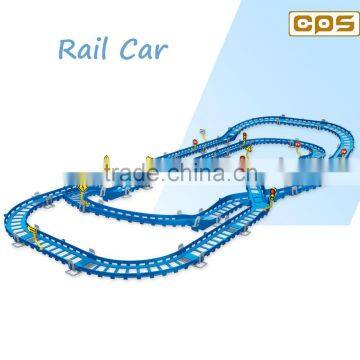 Cross track with 2 racing car slot car toy