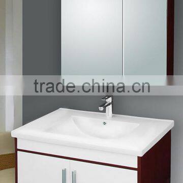 LB-JX2024 High gloss red and white lacquer bathroom cabinet