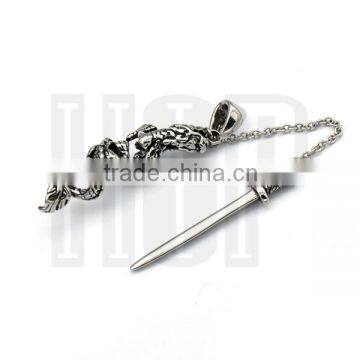 Best Selling Fashion Stainless Steel Vintage Arrow Dargon Pendant photo-3